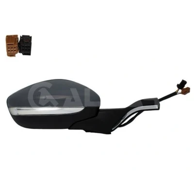 Bild av Rétroviseur extérieur Alkar 6130296 droit chrome avec couche d&#039;apprêt électrique chauffant, capteur de température, convexe