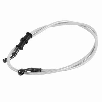 Bild av motorcykel bromsolja slang 50 cm 120 flätad bromsslang stålslang koppling broms (900 mm silver)