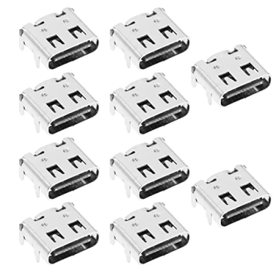 Bild av Skapa idé 10 st typ C USB laddningsport kompatibel med PS5 Dual Sense Controller spelhandtag laddningsplugg adapter laddningsuttag reparationsdelar