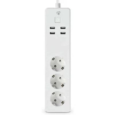 Bild av Nedis SmartLife Power Strip Wi Fi 3 x skyddskontakt (CEE 7/3)/4 USB 16 A 3680 W 1,80 m 10 40 C Android™/IOS Vit