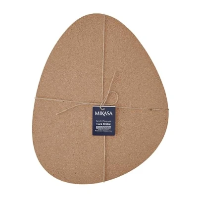 Bild av Mikasa småformade bordsunderlägg i kork, set med 4 bordstabletter för middag, 38 cm x 30 bordsskydd