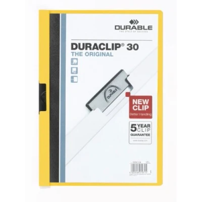 Bild av Durable 220004 KLÄMMAPP DURACLIP® 30, gul, 25 stycken
