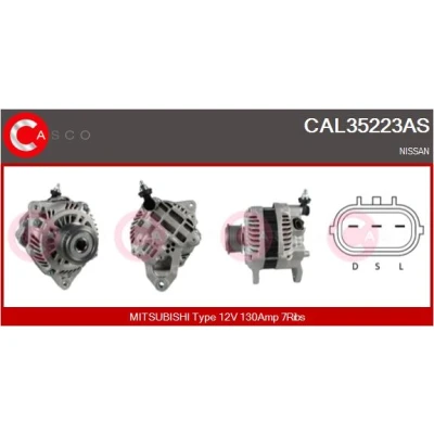 Bild av CASCO CAL35223AS Generator 12V 130A NISSAN: NP300 Navara Pick up, Pathfinder 3