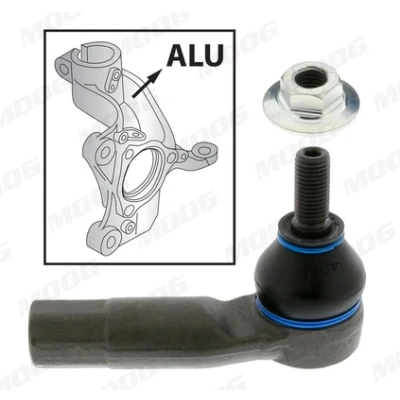 Bild av MOOG VO ES 10704 Rotule de direction M12X1.5 extérieur, droit, Essieu avant pour fusée d’essieu en aluminium VOLKSWAGEN: Passat B6 Berline