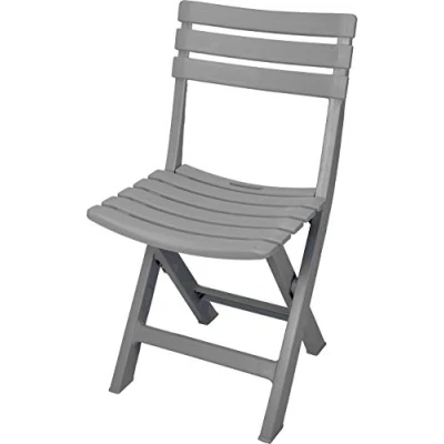 Bild av Spetebo Fällstol i plast 80 x 45 cm ljusgrå trädgård och balkong biststol hopfällbar trädgårdsstol campingstol utomhus, stol för trädgård, balkong, terrass