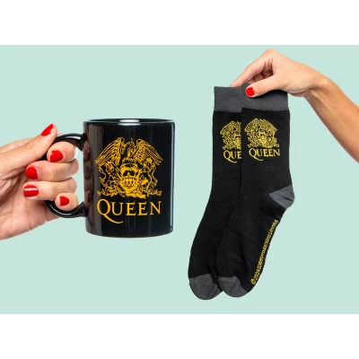 Bild av Pyramid QUEEN Mug &amp; Sock Set UK sizes 3 8 (EU 36 41) Strumpor