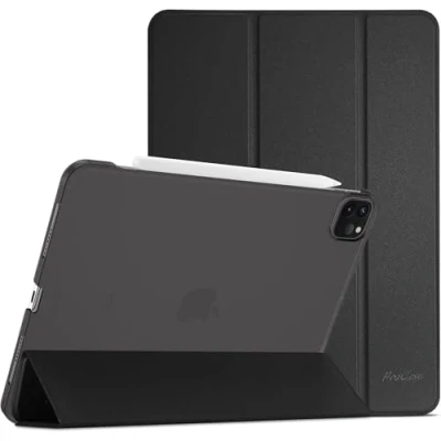 Bild av ProCase Smart fodral för iPad Pro 11 tum 2022/2021/2020/2018 (4:e /3:e /2:a/1:a generationen), smalt stativ hårt skal med baksida svart