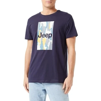 Bild av JEEP O102905 A928 J T shirt Herr Skriv ut Stor bakgrund Bark Kamouflage J23W Nattblå M, Nattblå, M