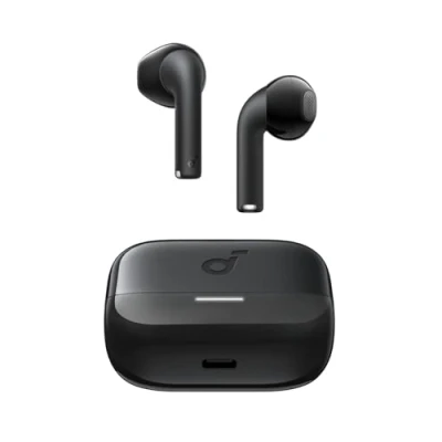 Bild av Soundcore K20i av Anker, Semi in Ear Hörlurar, Trådlösa Bluetooth, 36 timmars speltid, Snabbladdning, Klart ljud, Bekväm passform, ENC 2 Mic Klara samtal, Anpassad EQ, IPX5, Bluetooth 5,4, Appkontroll