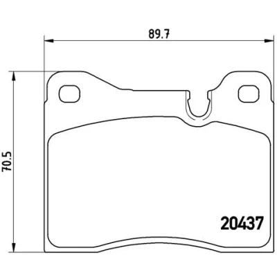 Bild av BREMBO P 06 003 Jeu de plaquettes frein préparé pour indicateur d&#039;usure sans accessoires BMW: 6 Coupe, 5 Berline, MASERATI: Biturbo, Biturbo Coupe