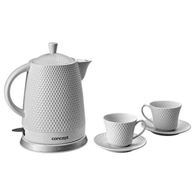 Bild av CONCEPT hushållsapparater RK 0040 keramisk vattenkokare 2 koppar 1,5 l 2200 W, vit