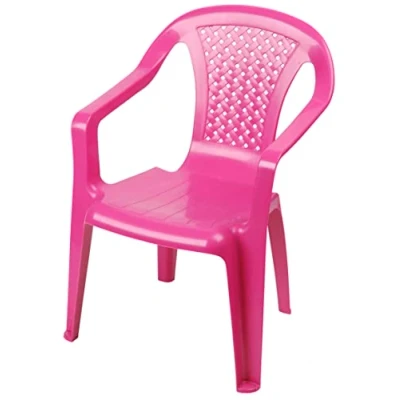 Bild av Barnträdgårdsstol av plast rosa robust stapelstol för småbarn monoblock stol barnstol lekstol säte möbler stapelbar utomhusbruk