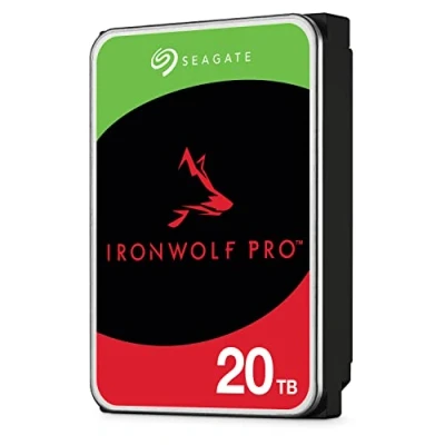Bild av Seagate IronWolf Pro, 20 TB, NAS intern hårddisk HDD i företagsklass CMR, 3,5, SATA 6 Gb/s, 7200 RPM, 256 MB cache för RAID nätverksansluten lagring, räddningstjänster (ST20000NT001)