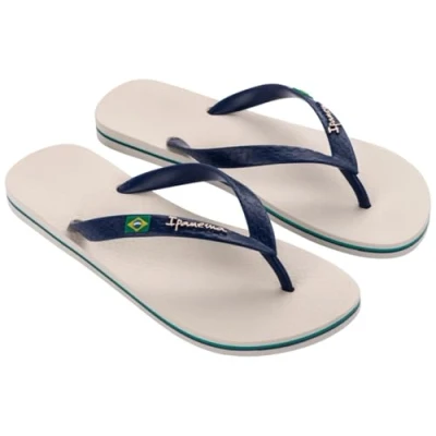 Bild av Ipanema Klassiska Brasilien III flip flops för män, Bb628 Beige Mörkblå, 47.5 EU