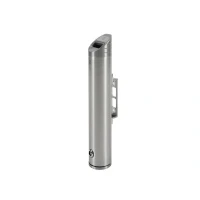 Bild av TWIN AshPro Rund utomhus askfat för vägg Borstad aluminium 80x108x480mm (1st)