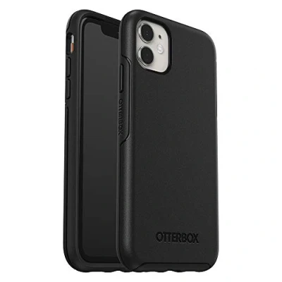 Bild av OtterBox Symmetry skal för iPhone 11, stöttåligt, fallsäkert, skyddande tunt skal, testad till militärstandard x3, Svart, Utan Förpackning
