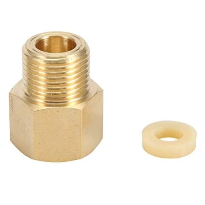 Bild av Co2 Tank Adapter Mässing Cylinder W21.8 Cga320 Converter för Aquarium Fish Enkel installation (Cga320 Konvertera till W21.8)