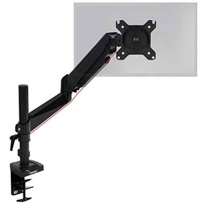 Bild av Duronic DMG51X2 Monitorarm PC Skrivbordsfäste/Skärmstativ Maxvikt 8kg Justeringsbar Höjd Gasarmar för En 15 27 LED LCD Skärm Lutning 90/+85, Vridbar 180, Rotation 360 VESA 75/100