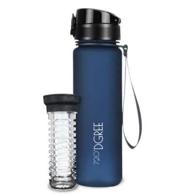 Bild av 720DGREE vattenflaska 500 ml &quot;uberBottle&quot; +fruktinfusor, softTouch BPA fri, läckagesäker flaska, perfekt för barn, skola, idrott, vandring, camping, universitet, resor, arbete