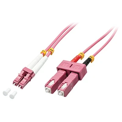 Bild av Lindy 46362 duplex fiberoptisk kabel, OM4 LC/SC 3 m rosa