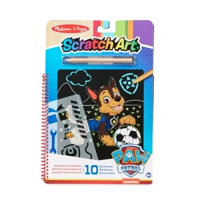 Bild av Melissa &amp; Doug PAW Patrol Scratch Art Pad Chase färg avslöja reseaktivitet dyna