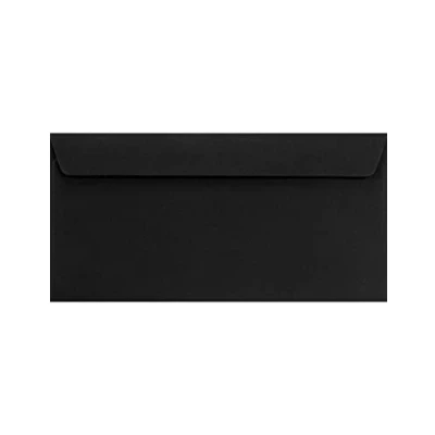 Bild av Netuno 25 kuvert svart DIN lång 110 x 220 mm 120 g designkuvert DL utan fönster färgade färgglada papperskuverter för inbjudningar