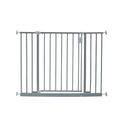 Bild av Safetots Extra Bred Hundgrind för Korridor, 97 cm 103 cm, Grå, Tryckmonterad Bebisgrind, Säkerhetsbarriär Korridorer och Breda Utrymmen, Enkel Installation