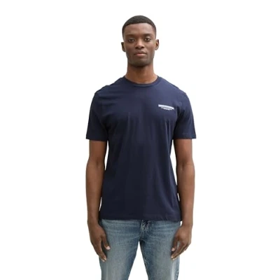 Bild av TOM Tailor Denim Printed Tshirt med print, Storlek: Large, Nautical navy