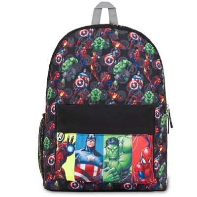 Bild av Marvel pojkar ryggsäck barn skolväska för superhjälte hämnare spiderman ryggsäckar barns ryggsäck, En storlek, Svarta
