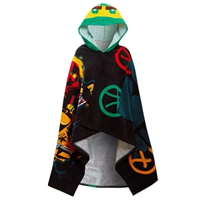 Bild av LEGO Ninjago Hooded Towel Barn Poncho Strandhandduk Badhandduk Simning Wrap