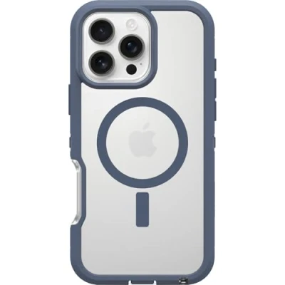 Bild av OtterBox Defender Series XT MagSafe skal för iPhone 16 Pro Max med MagSafe, extra stöttåligt, fallsäkert,skyddande skal, testad till militärstandard x7, Klar/Blå