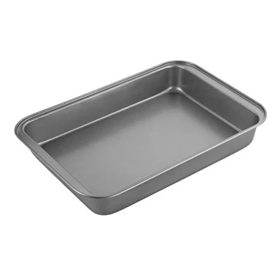 Bild av Chef Aid Rostbricka i non stick stål, mäter 36,5 x 24,5 5,5 cm ca med djupa sidor vilket gör detta till en idealisk rostform för kött, grönsaker, och mer