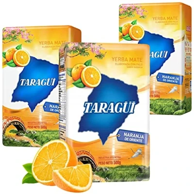 Bild av 🌿Yerba Mate Taragui Orange 1.5 kg (3x500g) + Presentprov (40g):🧉Rik på antioxidanter och vitaminer, påskyndar ämnesomsättningen, sockerfri!