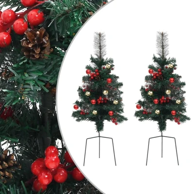 Bild av VidaXl Konstgjorda Julgranar 2 St 76 Cm Pvc