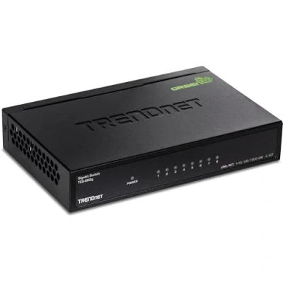 Bild av TRENDnet TEG S82G gigabit greennet switch, Ethernet splitter, 10/100/1 000 Mbps, fläktlös, 16 Gbps växelkapacitet, metallhölje, plug &amp; Play