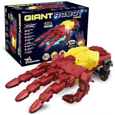 Bild av Science4you Cyborg Hydraulisk Handkit Bygg din egen gigantiska robothand med 112 stycken, STEM Iron Leksaker, Robotgåva Modelleringssatser för 10 11 12 13 14+ år