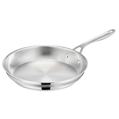 Bild av Jamie Oliver by Tefal Cook Smart stekpanna 28 cm, obelagt rostfritt stål, lämplig för induktion, termisk fusion botten, återvinningsbart, niat handtag, E3110655