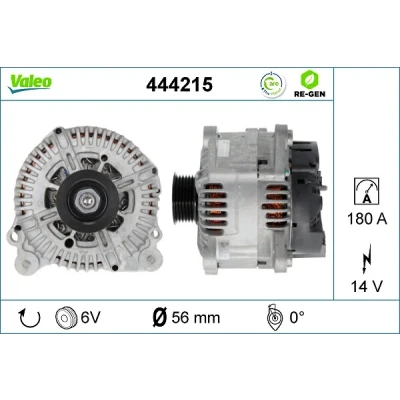 Bild av VALEO 444215 Alternateur 14V 180A AUDI: Q7, A6 C7 Berline, A4 B8 Avant