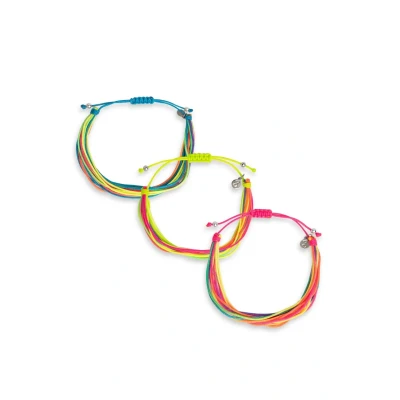 Bild av SINGULARU Neon Rainbow Fruits Armband Färgat Trådsarmband Justerbar Stängning med Skjutknapp Smycken för Kvinnor, One Size, Rostfritt stål, Ingen ädelsten