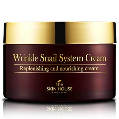 Bild av THE SKIN HOUSE since 1979 Snigelsystem anti rynkkräm (3,38 flytande ounce/100 ml), rynk, aging, fuktgivande snigel kräm, hudelasticitet, nattkräm för ansiktet