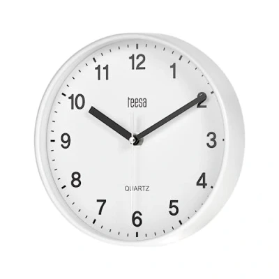 Bild av Teesa klocka analog vägg universell 20 cm TSA0038 vit