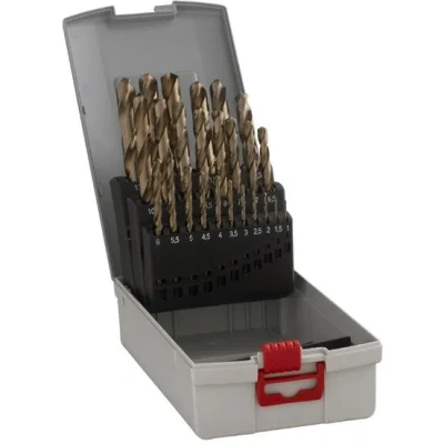 Bild av Bosch 25 delars ProBox metallborrsats HSS Co, DIN 338 (koboltlegering) 1 13 mm
