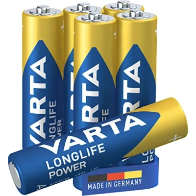 Bild av VARTA Longlife Power AAA Micro LR03 Batterie (6 pack) alkaliskt batteri Made in Germany idealisk för leksak ficklampa fjärrkontroll och andra batteridrivna enheter