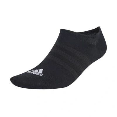 Bild av adidas Unisex Vuxen Thin and Light No Show Socks 3 Pairs, Black / White, 10.5 12.5