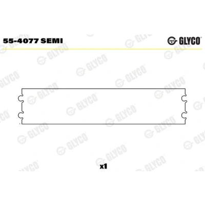 Bild av Övre bussning, vevstake GLYCO 55 4077 SEMI
