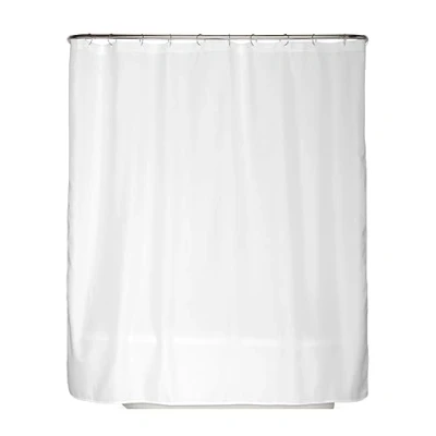Bild av arteneur® Duschdraperi, mögelbeständigt, 200 x 220 cm, av återvunnet material med Oeko Tex standard 100, viktad fåll, ogenomskinligt, vattentätt, tvättbart, 12 ringar och e bok ingår, vitt