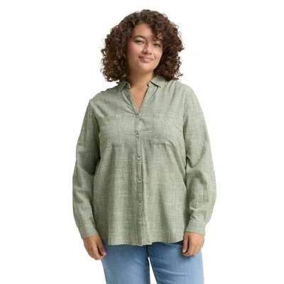 Bild av TOM TAILOR Plussize damblus, 38802 Deep Ivy Green, 48 plus size