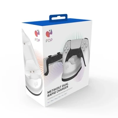 Bild av PDP METAVOLT PS5 DUAL CHARGER vit For SONY PLAYSTATION PS5, PS4, officiellt Licensierad