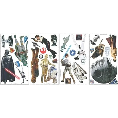 Bild av RoomMates RMK1586SCS Star Wars klassiska Peel &amp; Stick väggdekaler, 3,8 cm x 3,2 till 9 tum