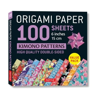 Bild av Origami Paper 100 Sheets Kimono Patterns 6&quot; (15 cm): Double Sided Printed with 12 Different (Instructions for 6 Projects Included)